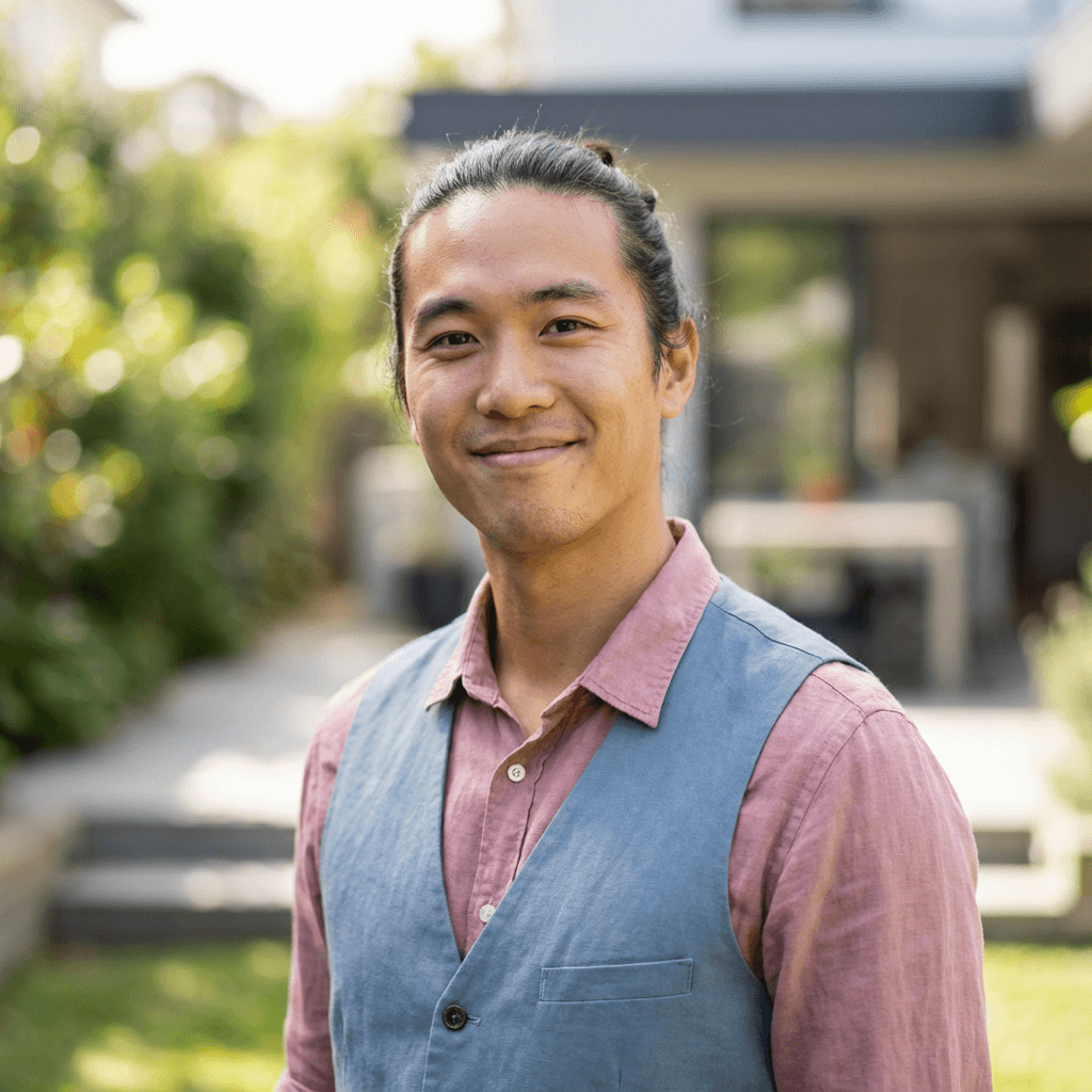 James Lee smiling outdoors